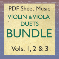 Folk Viola and Violin Duets PDF Sheet Music Bundle